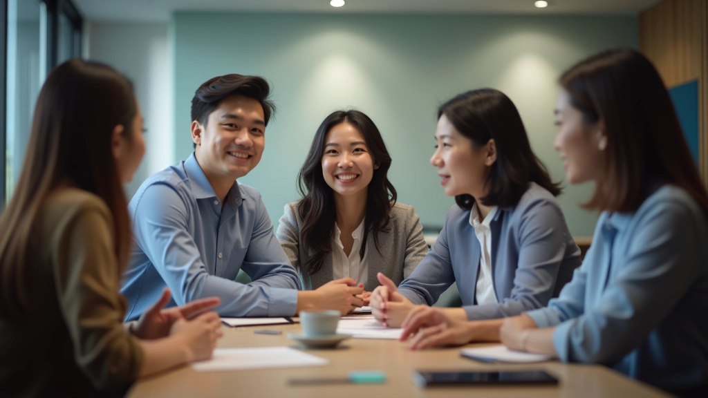 Team discussing financial strategy and goals