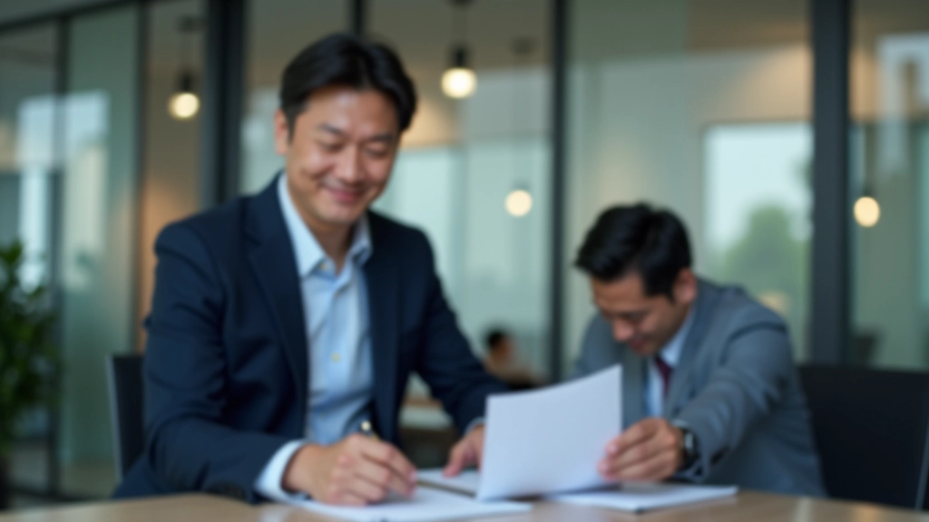 Financial advisor showing client down payment calculation chart and mortgage options